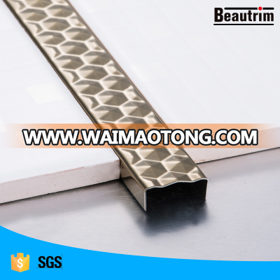 U shaped metal edge trim strip