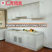 Custom simple design china aluminum gas stove kitchen cabinet,wooden grain shaker kitchen cabinet with high quality